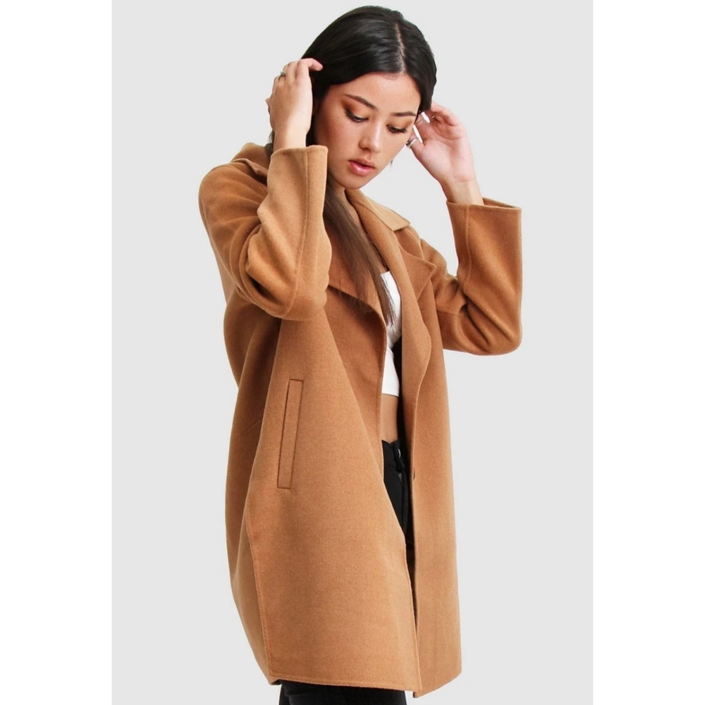 Belle & Bloom Ex-Boyfriend Wool Blend Oversized Jacket - Camel - Picture 3 of 8